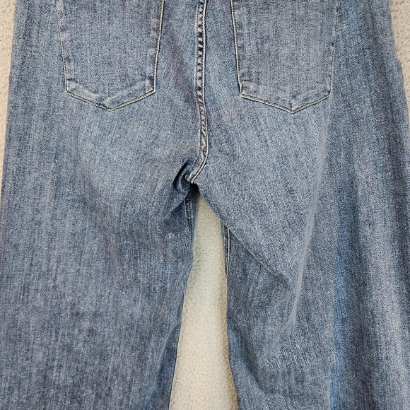 Hint Of Blu Womens Med Wash Wide Leg Welt Pocket Stretch Comfort Jeans Sz 32x31 - Picture 9 of 12